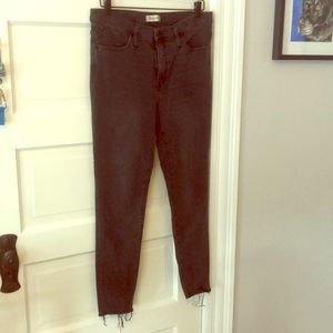 Madewell 9” mid rise skinny in washed black